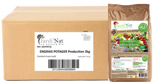 Carton : Engrais Potager Production 3kg* (8 unités)