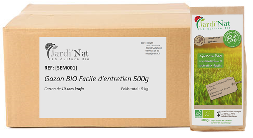 Carton : Gazon BIO facile d'implantation 500g*(10 unités)