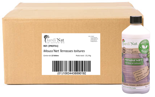 Carton : Mouss'Net Terrasse-toiture 1L (12 unités)