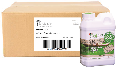 Carton : Mouss'Net Gazon 1L*(12 unités)